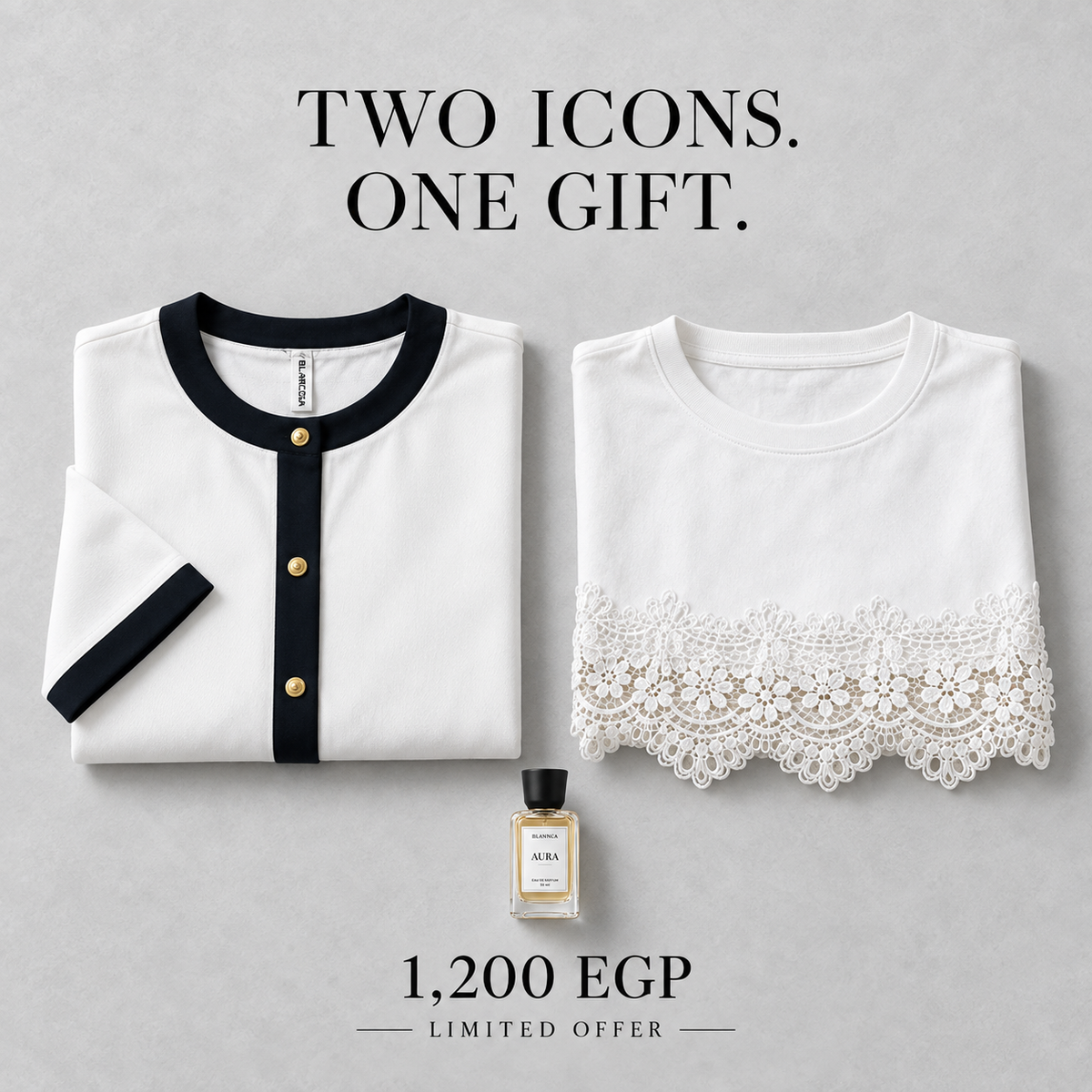 Monaco and Lace bundle with Aura perfume — 1,200 EGP