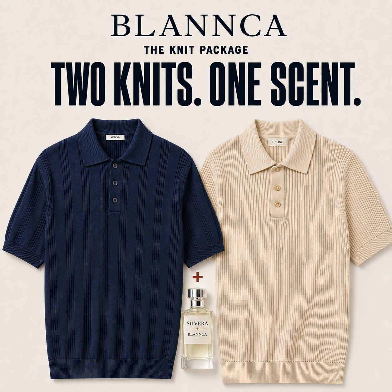 Navy Verano, Beige Ribline and free Silvera perfume bundle