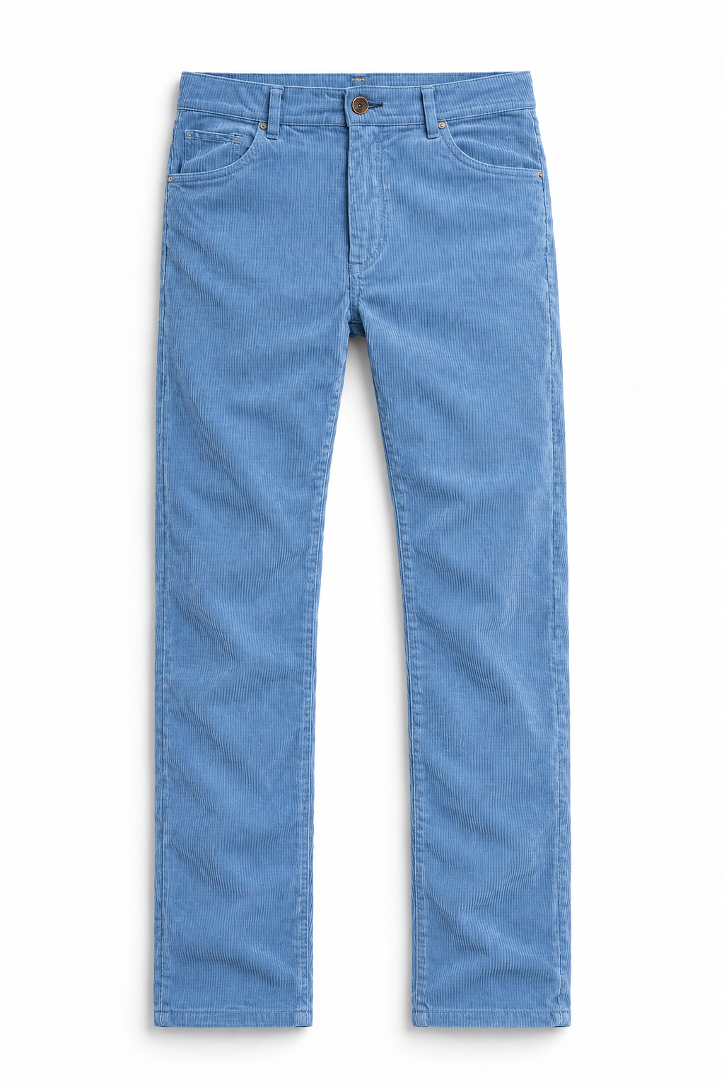 Blannca Ribbed Velvet Pants - Blue flat lay