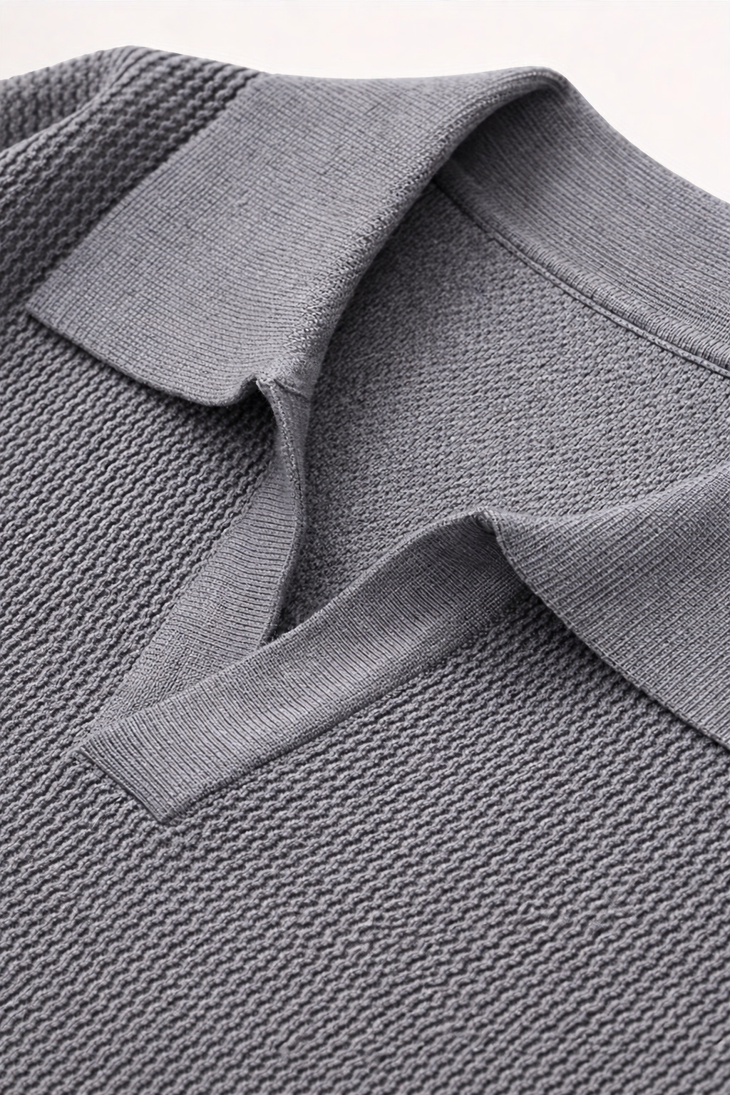 Blannca Wavy structured polo sweater