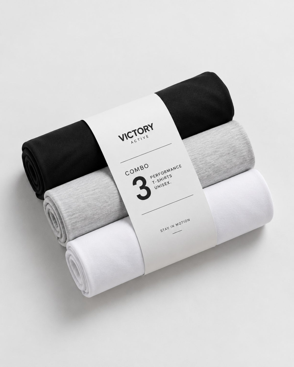 Victory Essential 3-Pack Black Light Grey and White