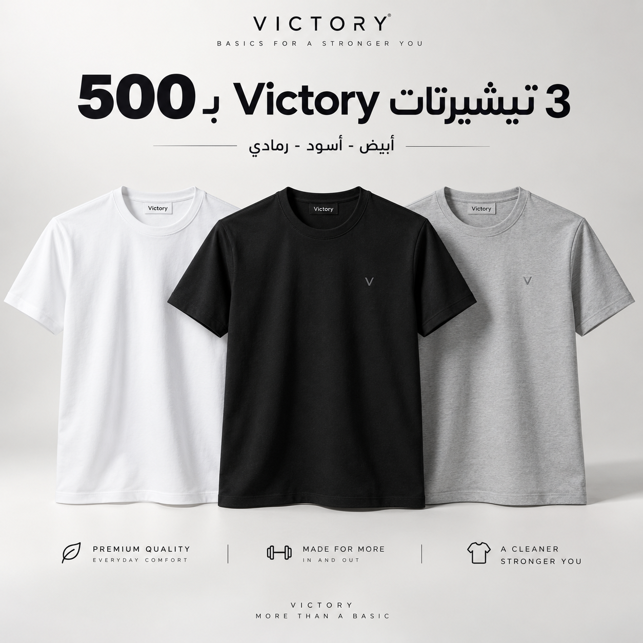 Victory Big Sizes Trio - 3 tees for 750 EGP