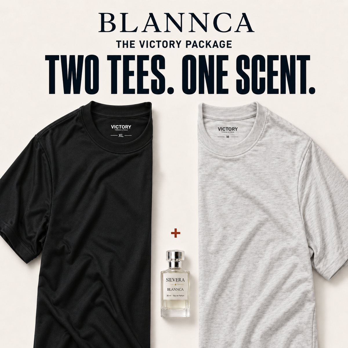 Victory Duo Black and White Performance T-shirts with Silvera 30 ml