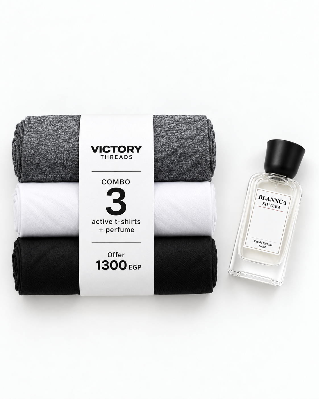 Victory Exclusive Heather Gray Trio with Silvera perfume offer 1300 EGP