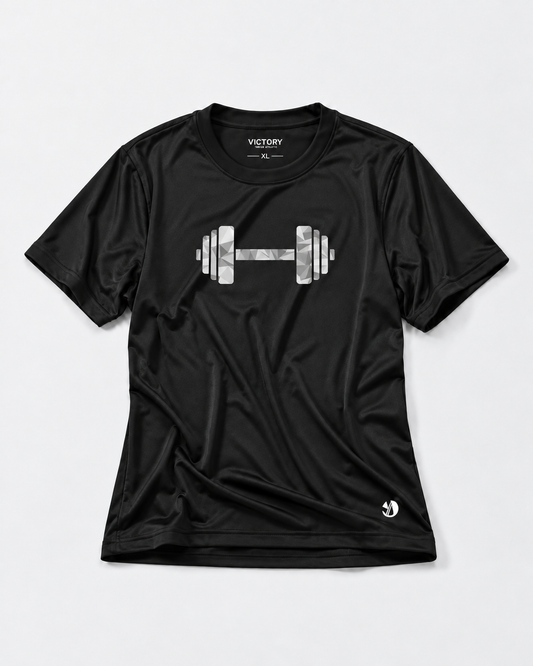 Victory Power Dumbbell Performance T-Shirt Black