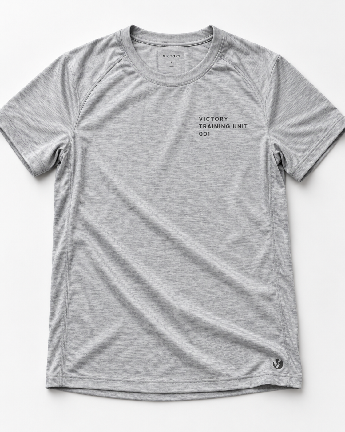 Victory Training Unit grey performance T-shirt close detail